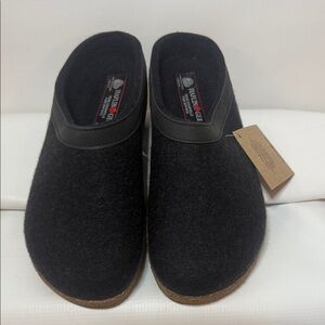 Haflinger GZL graphit/charcoal Wool Slip-Ons size 7 women’s